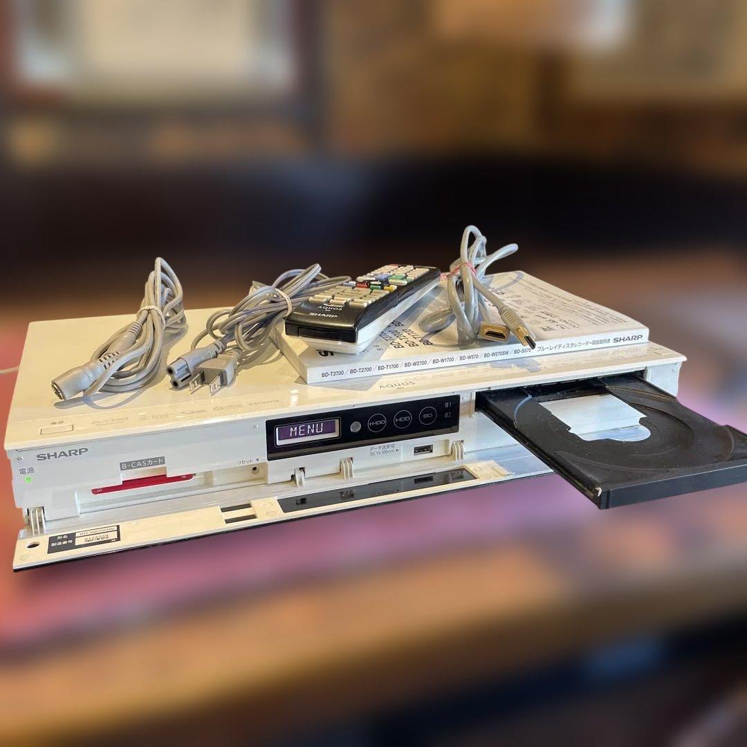 シャープ BD-W570SW 12倍録 1TB リモ、説明書等付フル装備 完動品