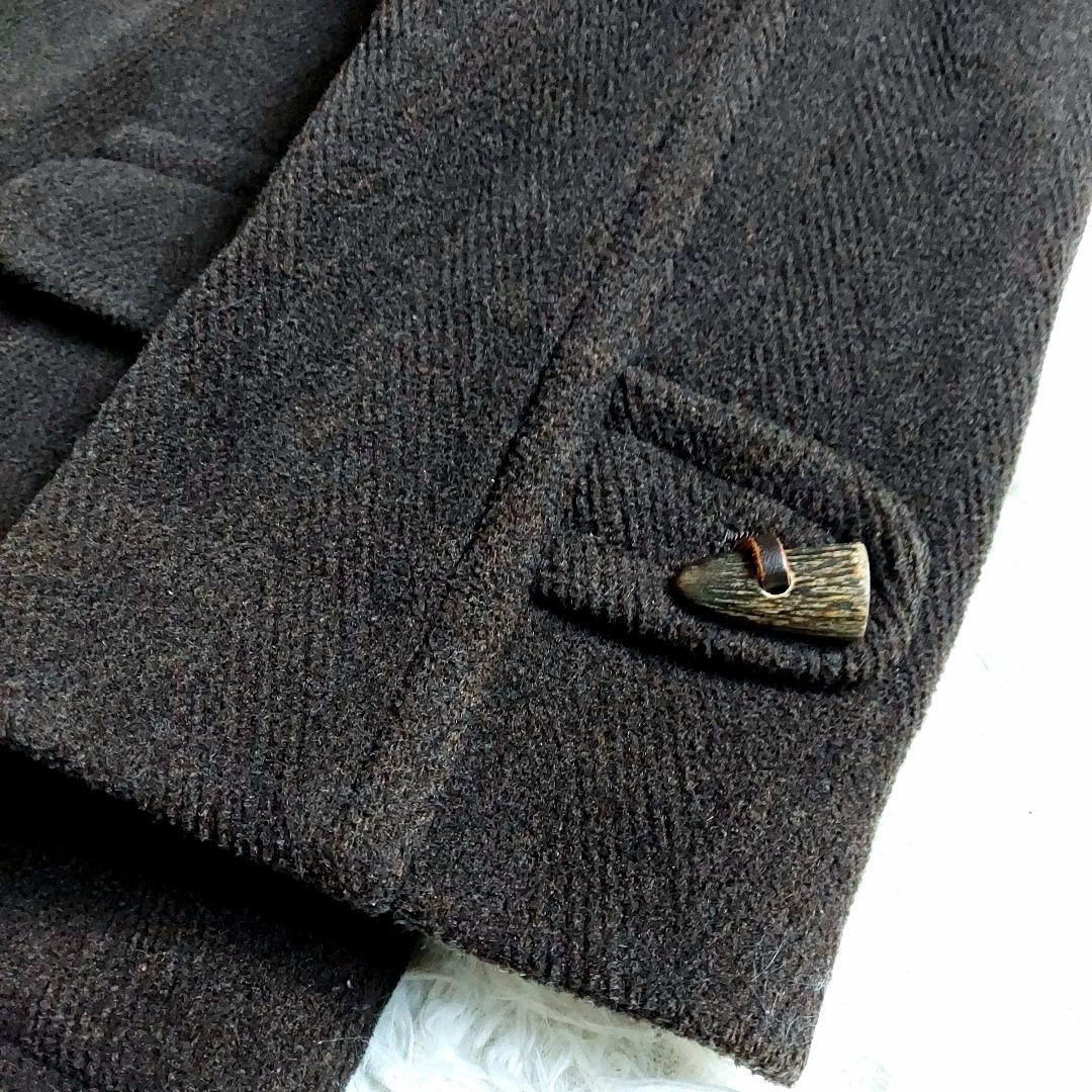 [美品]エーボンハウス　バロムブローサ　ダッフルコート　ヘリンボーン　ブラウン