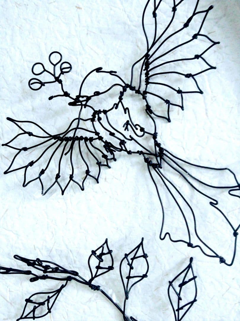 雌鹿　ワイヤークラフト　アート