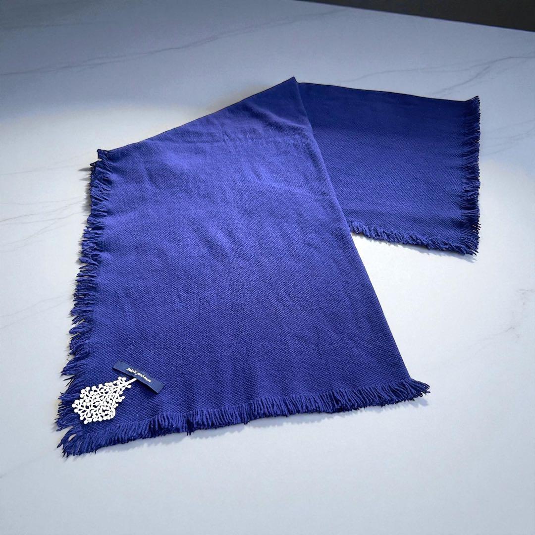 レア❤️ミナペルホネン❤️ブランケット　毛布　ストール　ネイビー　マフラー