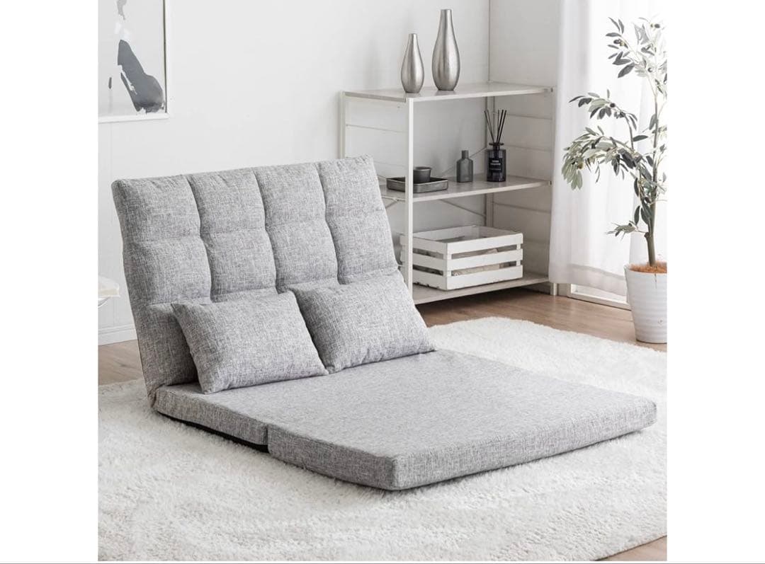 タンスのゲン ソファーベッド 3WAY グレー 幅100cm