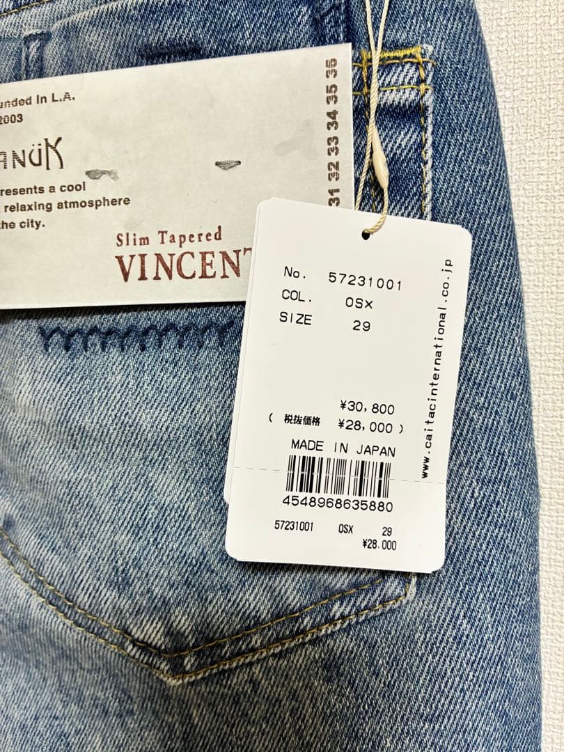 新品YANUKヤヌークヴィンセント2デニムパンツジーンズVINCENTⅡ29