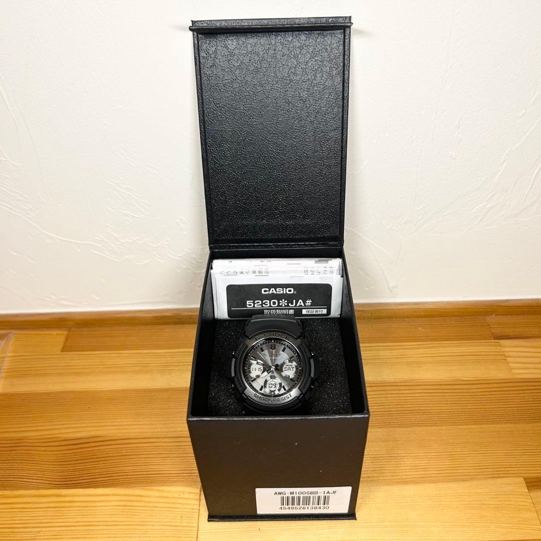 未使用級✨ G-SHOCK AWG-M100SBB 稼動品