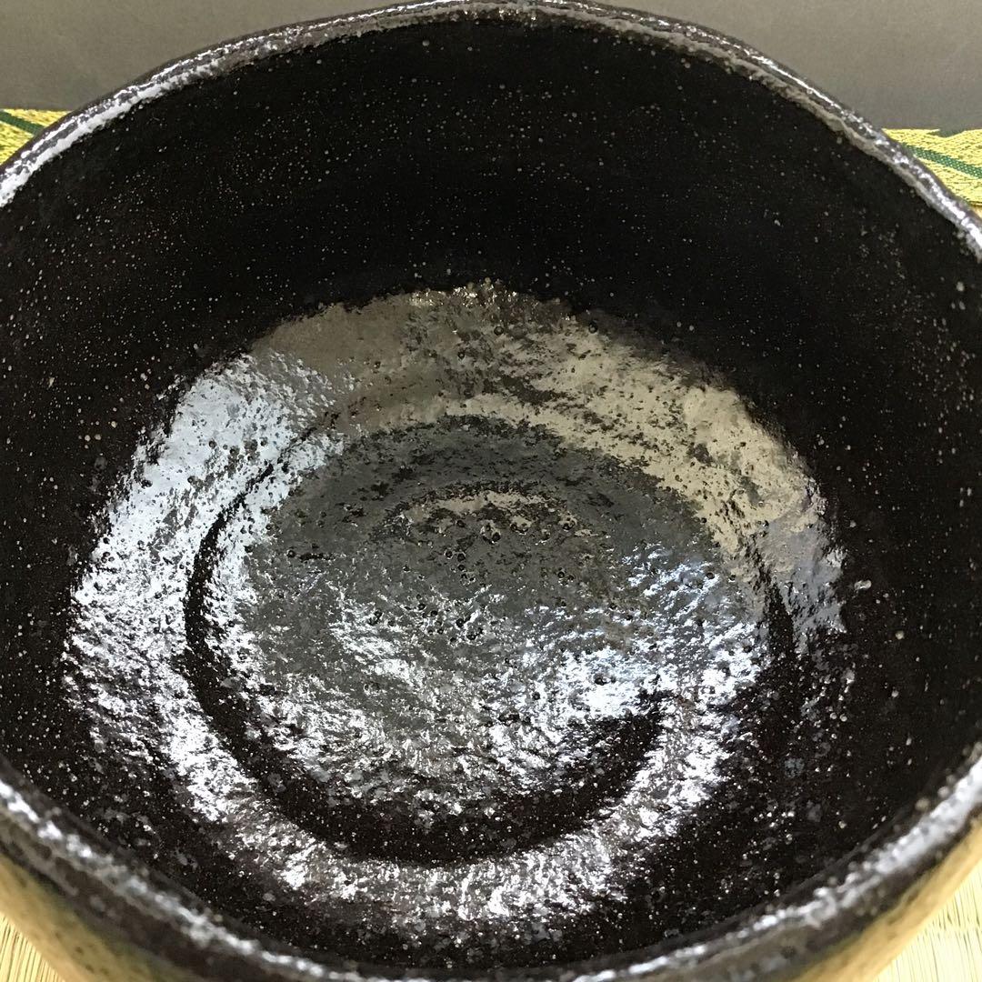 茶道具　黒茶盌　幕釉黒楽　小川裕起夫(長楽の息子)作　共箱　S5CW