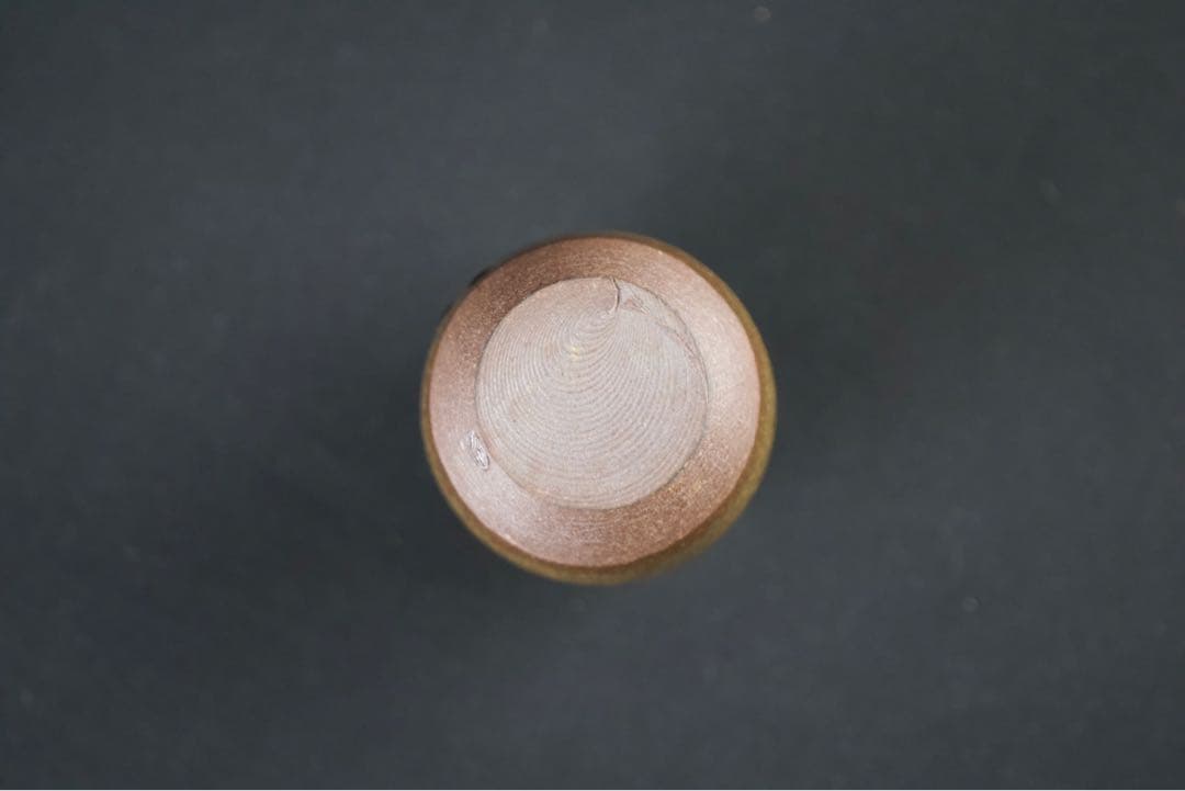 【茶道具】尾中窯 市野信水 造 丹波 肩衝茶入 共箱 仕覆 如心玉