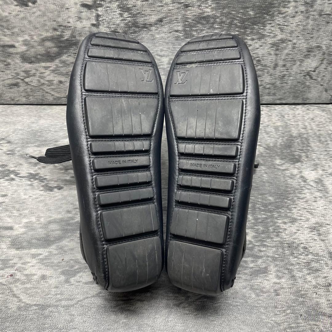 ルイヴィトン ドライビングレザーシューズ モカシンブラック