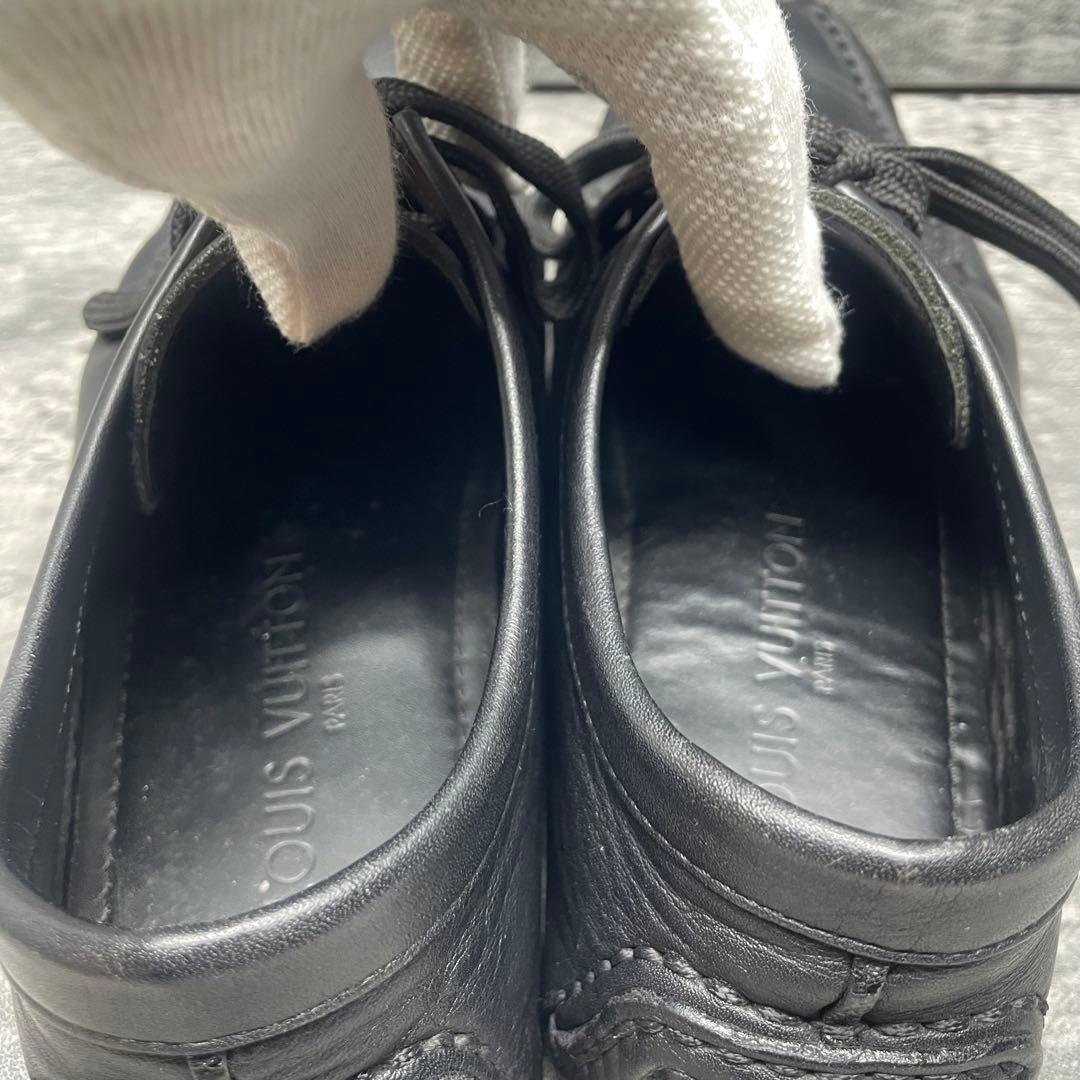 ルイヴィトン ドライビングレザーシューズ モカシンブラック