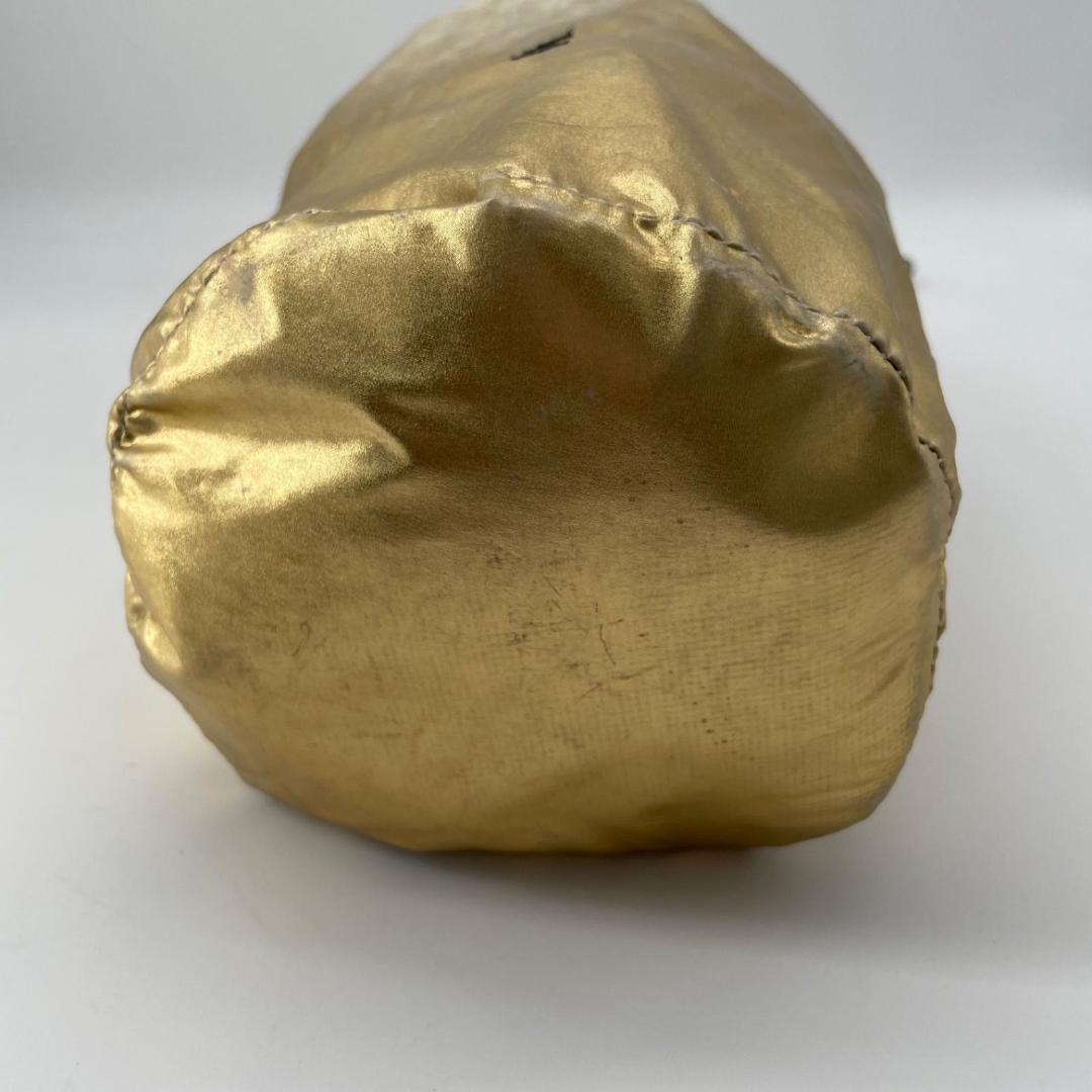 良品✨現行 ポロラルフローレン カゴバッグ ラフィアバッグ 巾着 ゴ ールド内袋