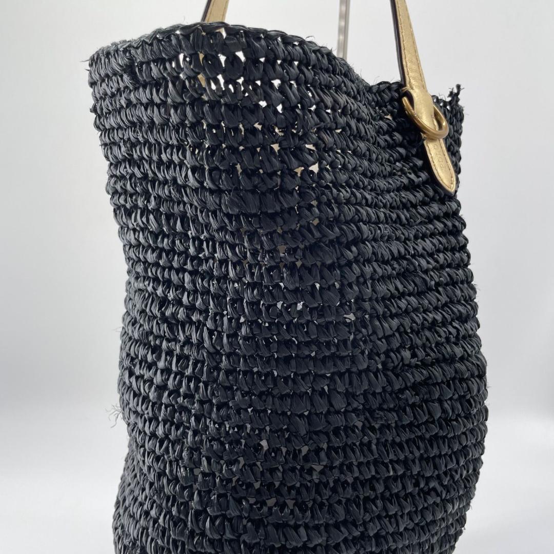 良品✨現行 ポロラルフローレン カゴバッグ ラフィアバッグ 巾着 ゴ ールド内袋