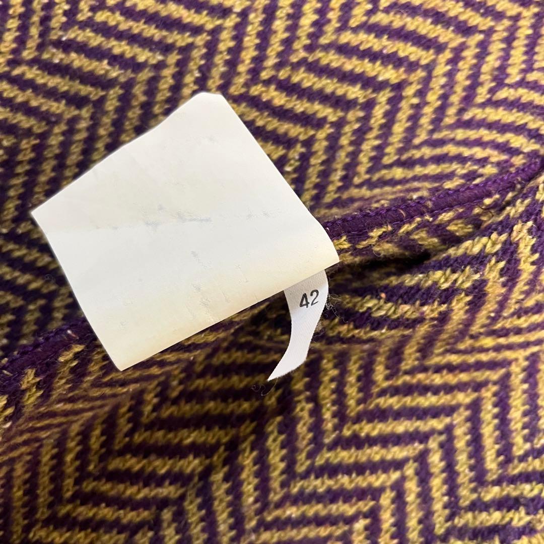 希少 ETRO エトロ ニット カーディガン カシミア混 ファー ビジュー 42