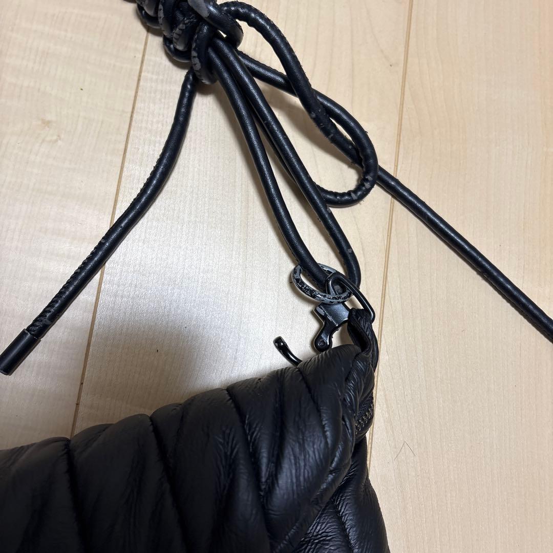 nutemperor ショルダーバック ブラックレザーショルダーバッグ