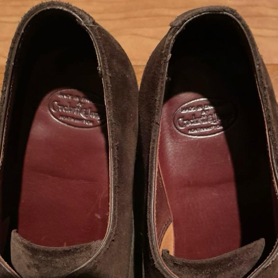 【Crockett&Jones】パンチキャップスウェードシューズ