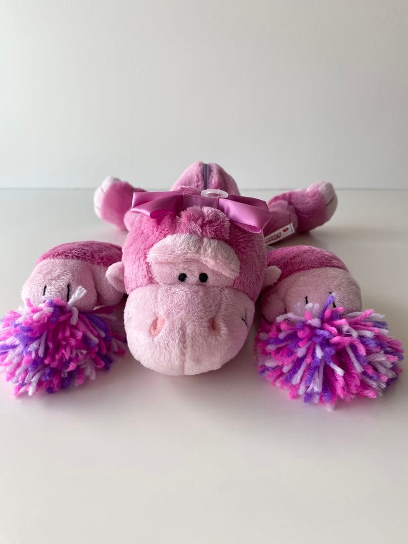 ラスト1点！新品 ニキ NICI ゴリラ　チアリーダー　ペンケース　ぬいぐるみ