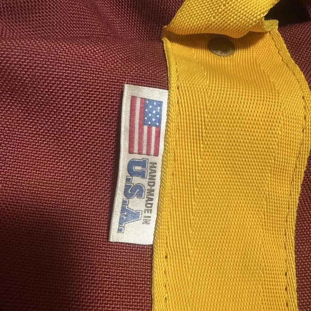 VANS ボストンバッグ　ドラムバック　 バーガンディ/イエロー