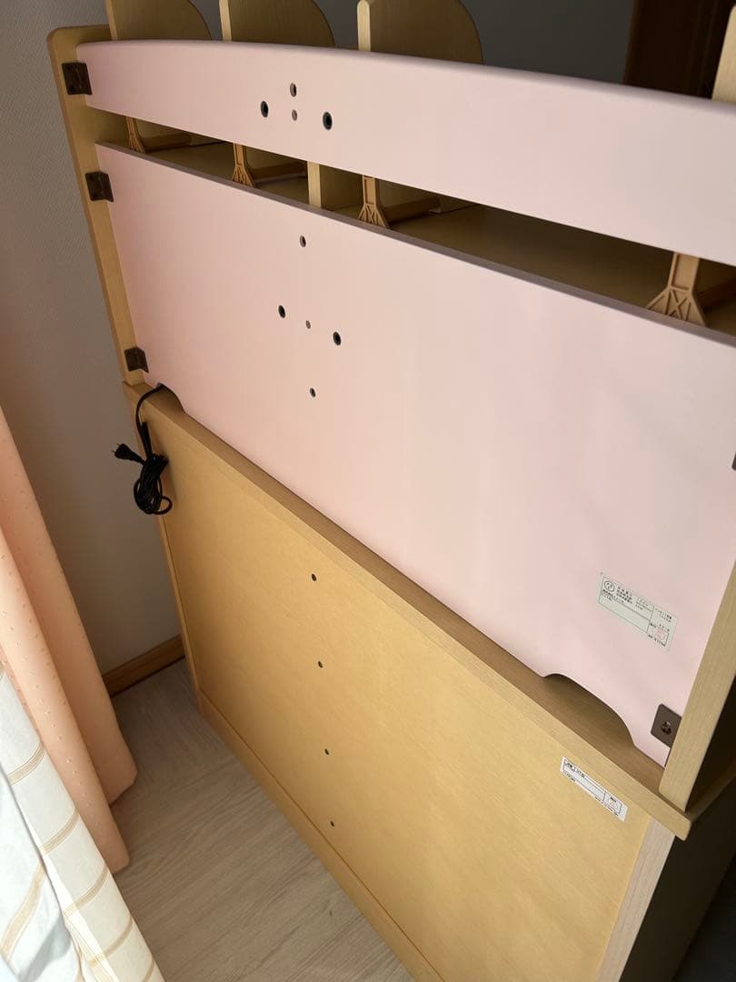 hal.mama 　ITOKI 木製学習机 ベージュ ピンク