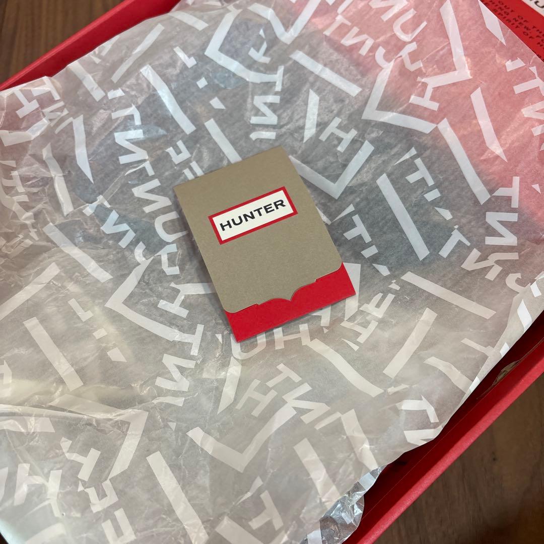 HUNTER ブラック レインブーツ US 7