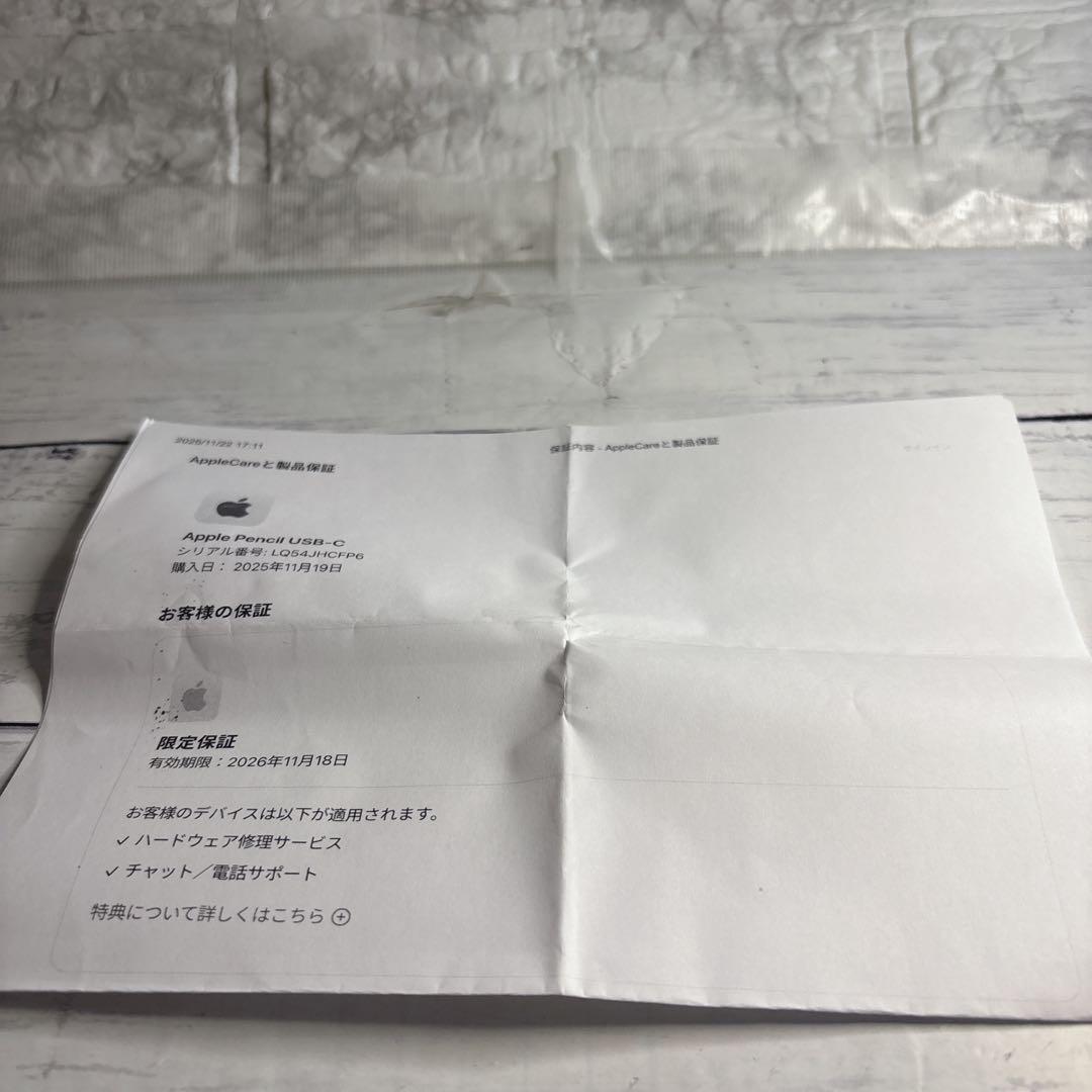 新品未開封品　Apple Pencil (USB-typeC)