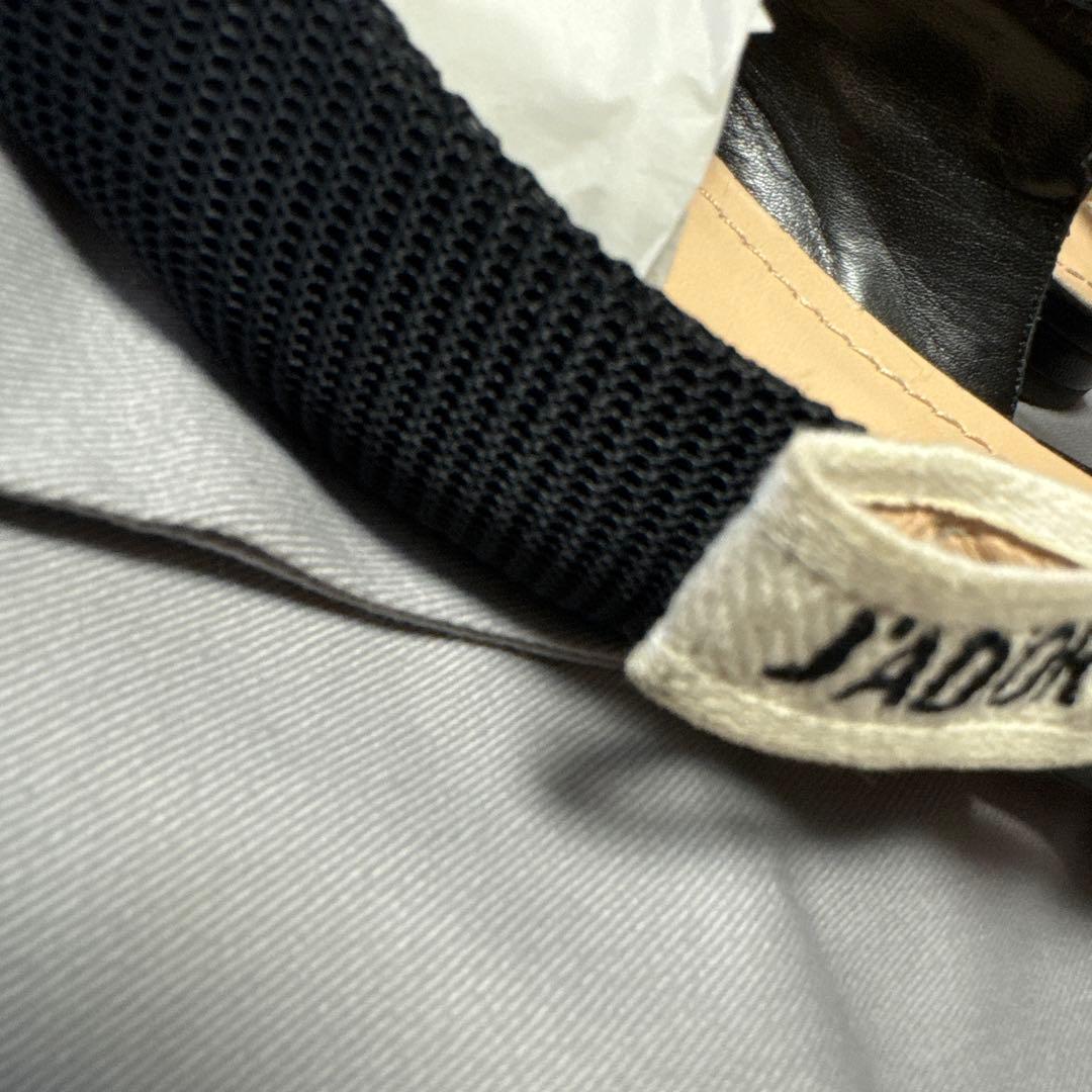 Christian Dior フラットシューズ　リボン　36 1/2