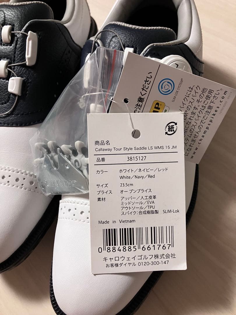 Callaway ゴルフシューズ 女性用 ホワイト/ネイビー