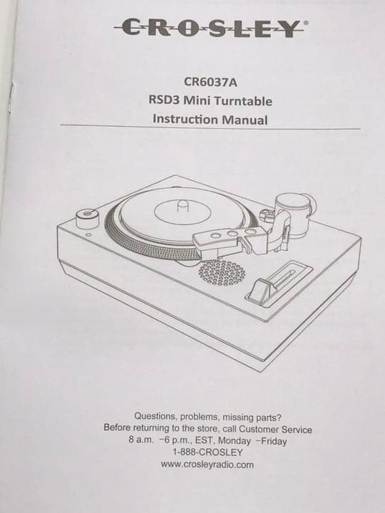 Crosley RSD3 ミニターンテーブル 3インチレコード盤付きで出品します