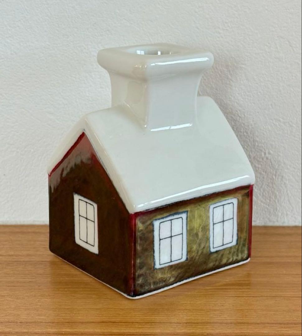 【希少別注品】ARABIA ヘルヤ ハウスキャンドルホルダー Talo レッド