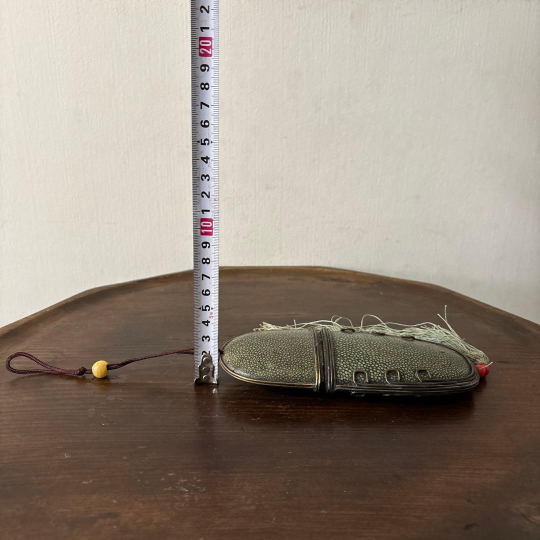 李朝時代後期 眼鏡匣 鮫皮　朝鮮王朝　アンティーク　韓国骨董　古道具　清朝