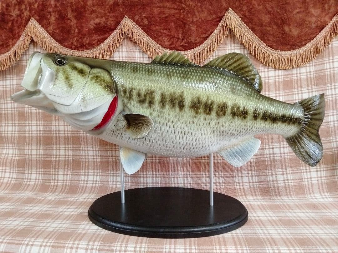 ハンドメイド　62cmブラックバス 魚模型　釣り　フィギュア　レプリカ　置物