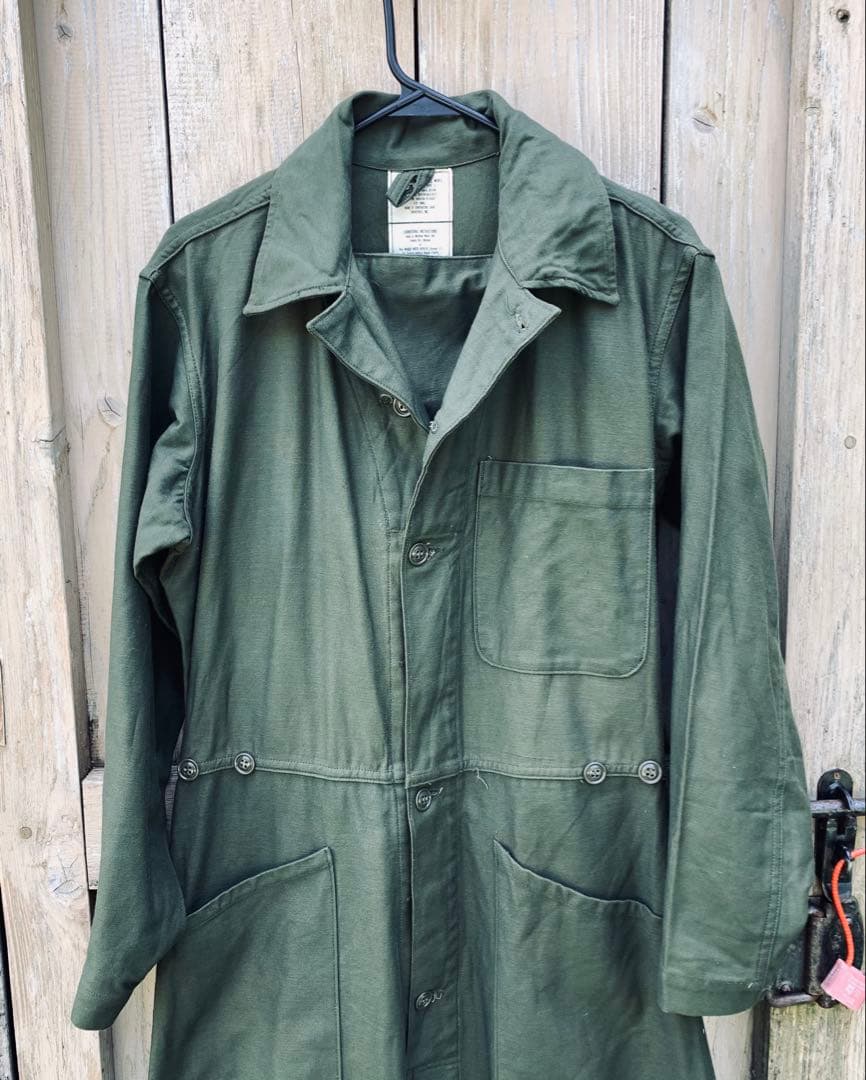 80s ヴィンテージ USA製 米軍放出品 カバーオール ツナギ アメリカ 古着