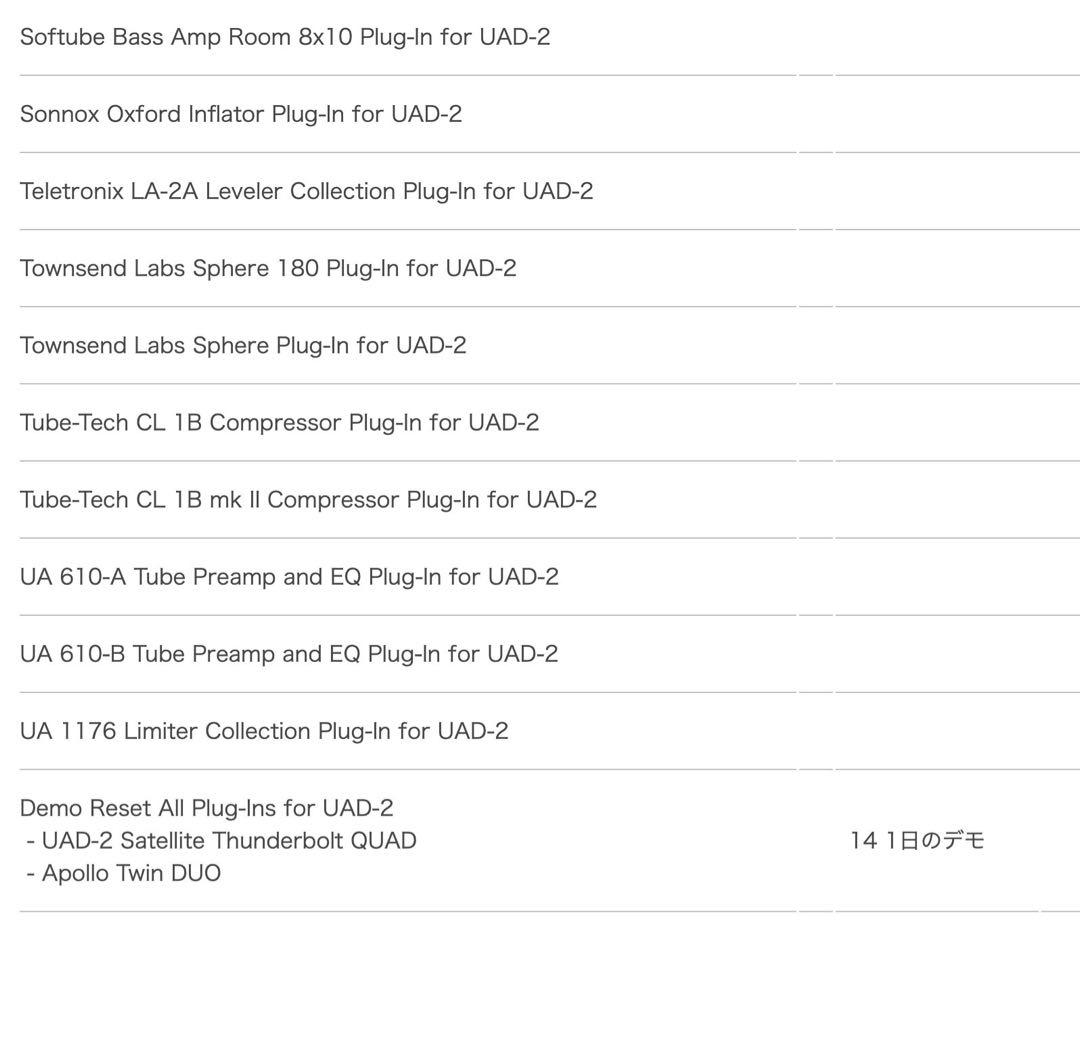 UAD apollo +satellite+sphere +プラグイン133万円
