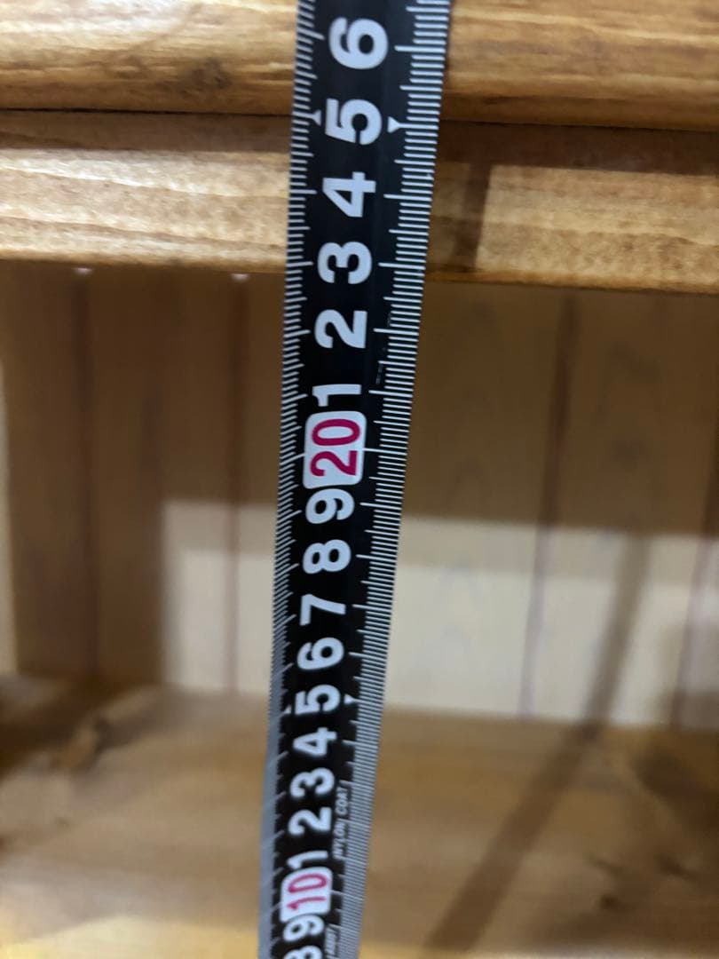 カントリー家具　ハンドメイド　オイル仕上げ3段棚