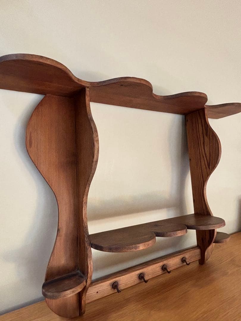 フランス　アンティークパイン　ウォールシェルフ