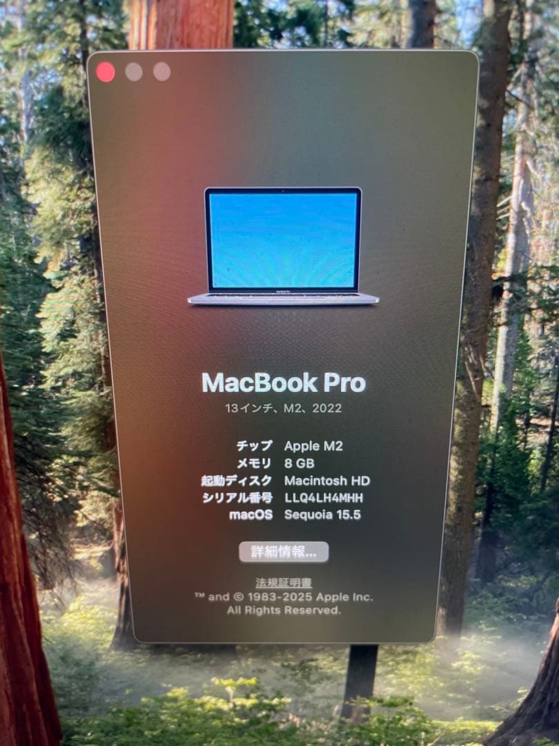 Apple MacBookPro M2 13インチ 2022モデル