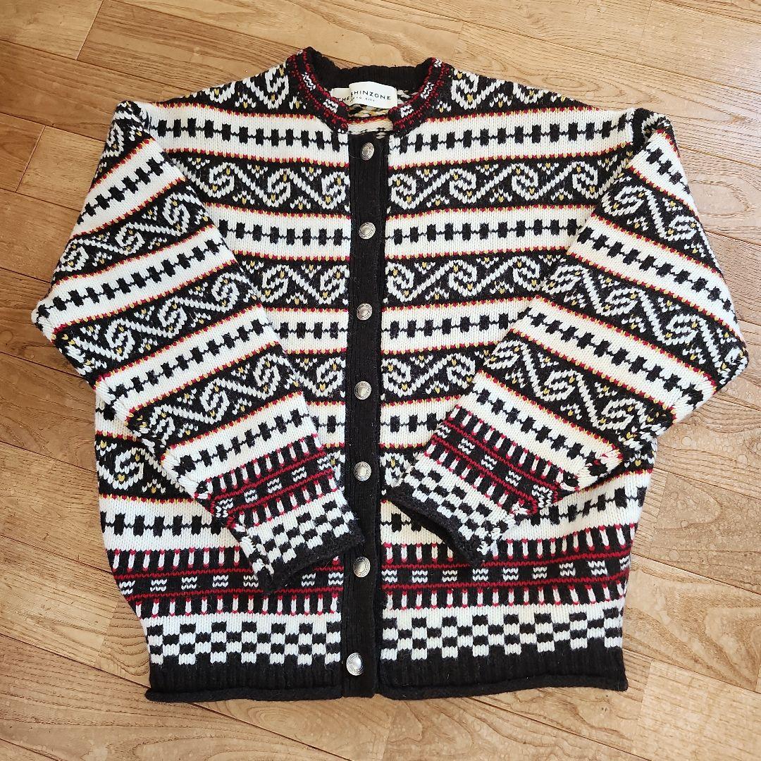 最終。THE SHINZONE FAIR ISLE KNIT カーディガン