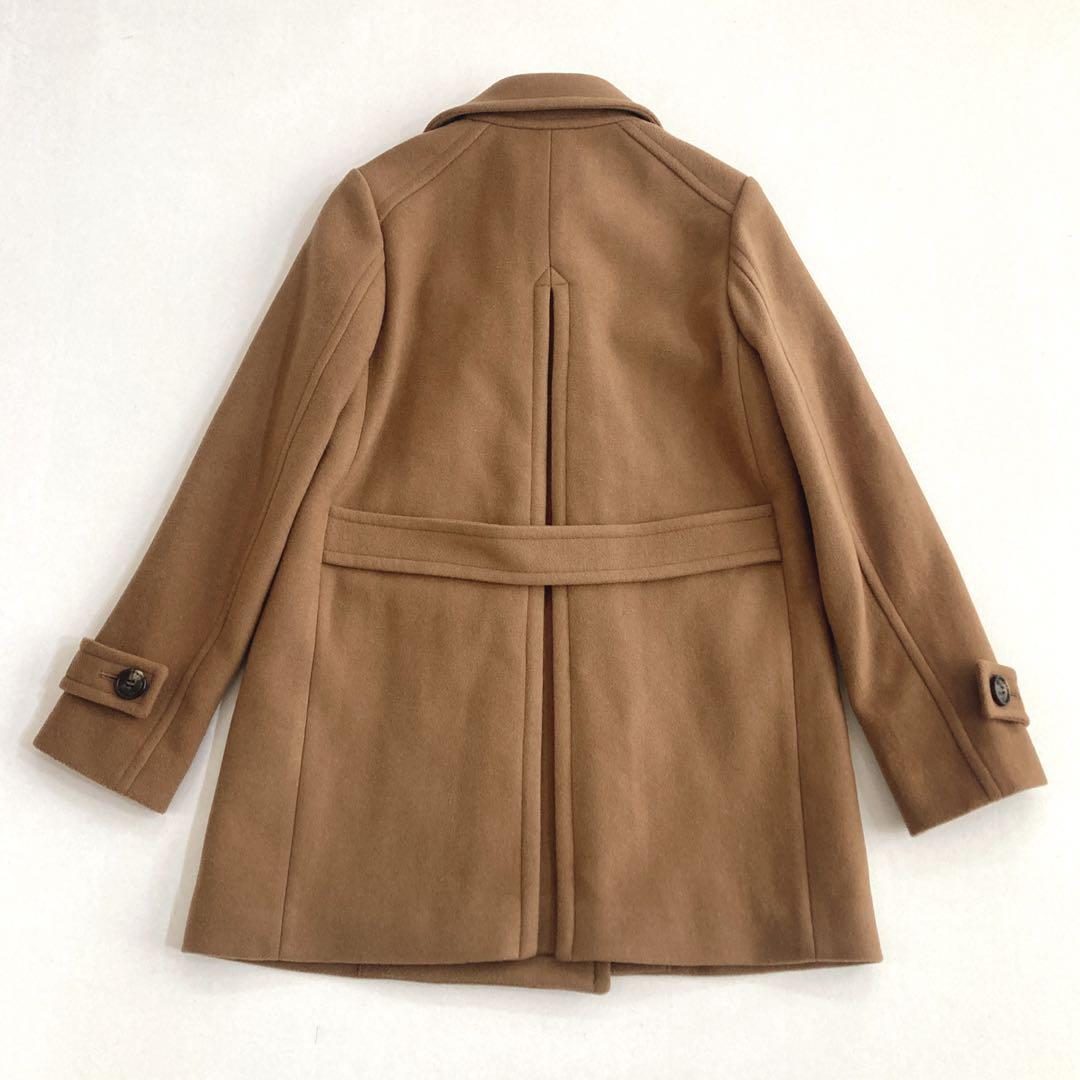 フレームワーク ピーコート カシミヤ ウール ハーフコート ダブル キャメル