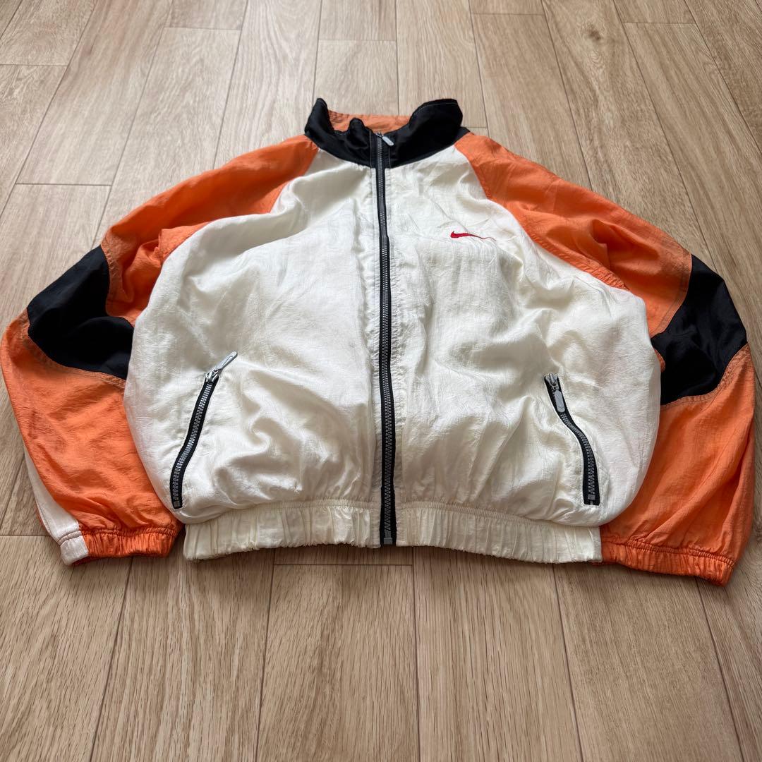 【希少】90s NIKE ナイロンジャケット 両面スウッシュ 短丈