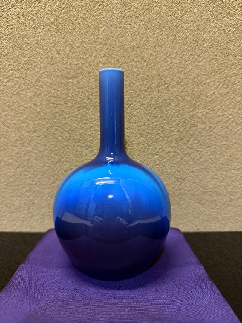 人間国宝　三代徳田八十吉　花入　共箱