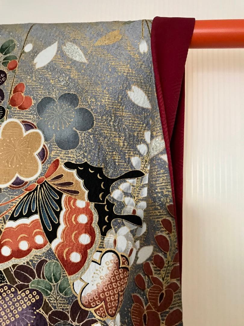 振袖　超美品　正絹　パールトーン加工