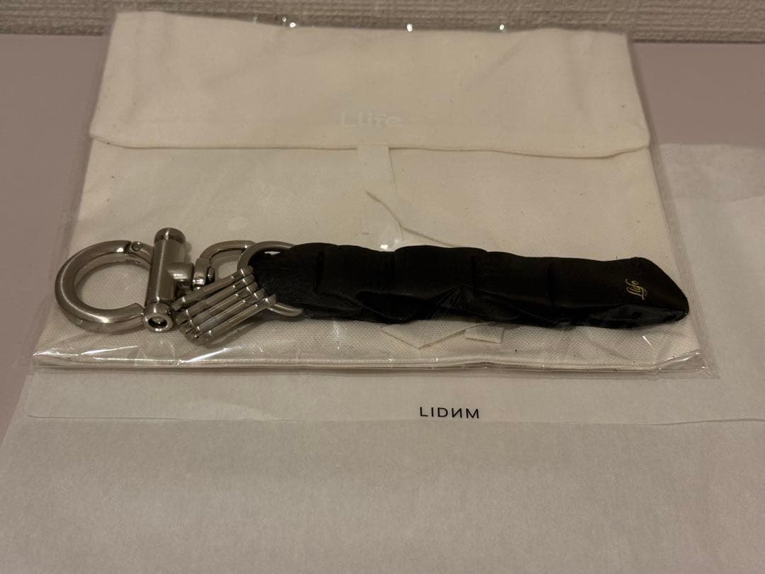 小物 LIDNM Llife LEATHER KEY CHAIN BLACK