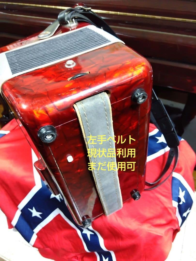 【大幅メンテ完了】 トンボ ソプラノアコーディオン No.270 赤（即演奏可）