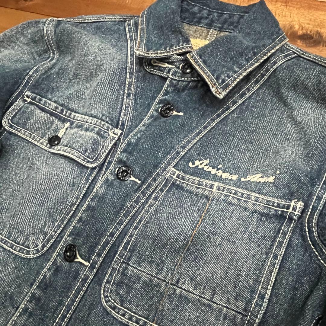 AVIREXアヴィレックス　デニムつなぎ　ツナギ　オールインワン　サイズM