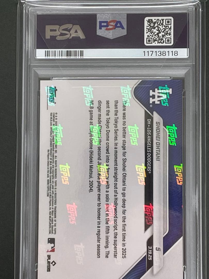 3連番2025TOPPS 大谷翔平　山本由伸　佐々木朗希東京シリーズ 超希少