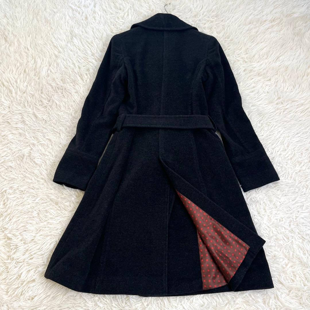 ポールスミス アンゴラ ウール ダブル ベルト付き ベルト付き ドット裏地 40