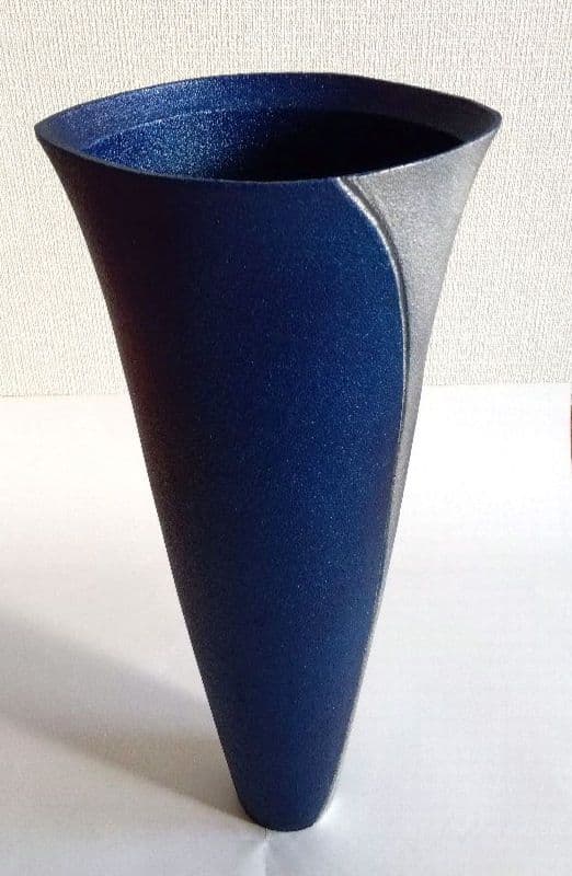 合金花器　中板付き　立山（大）