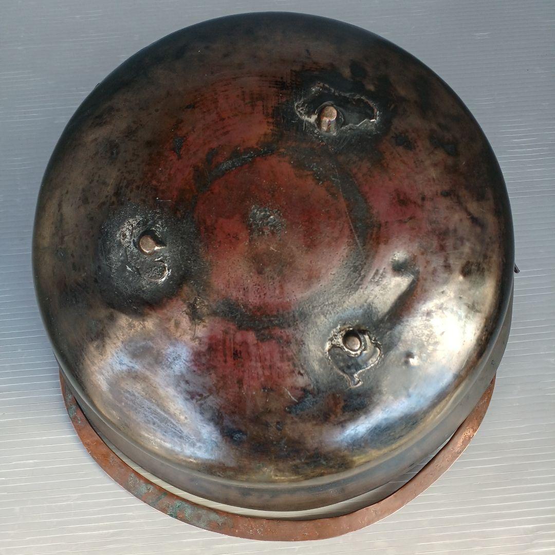 昭和レトロ　銅鍋　吊り鍋　直径約32㎝　銅製　囲炉裏鍋　匿名配送