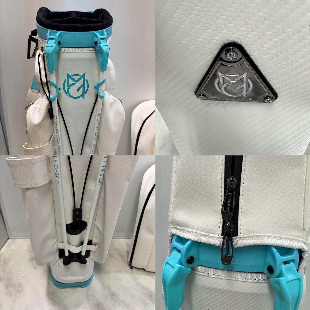 希少 OMNIX GOLF キャディバック ホワイト 8.5型