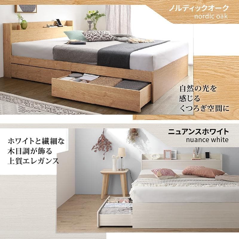 最安値！マットレスなし セミダブルベッド 収納 コンセント 送料込み！ 29