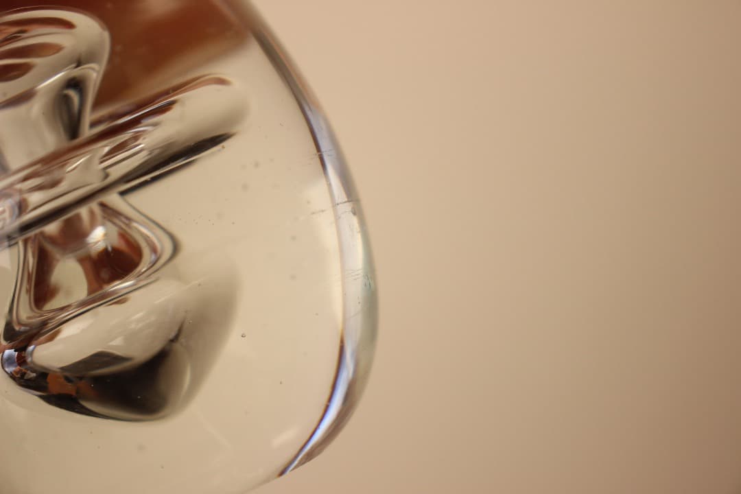 ヴィンテージ　ガラス　卵形　ペーパーウェイト　インテリア