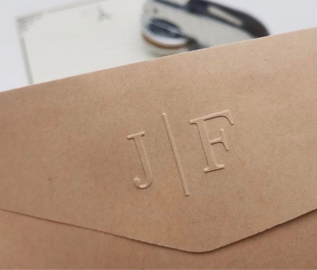 オリジナル エンボッサー　オーダーブライダル 結婚式 招待状　スタンプ