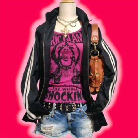 初期 レアデザイン HYSTERICS ヒスガール ピンク ラメ キャミソール