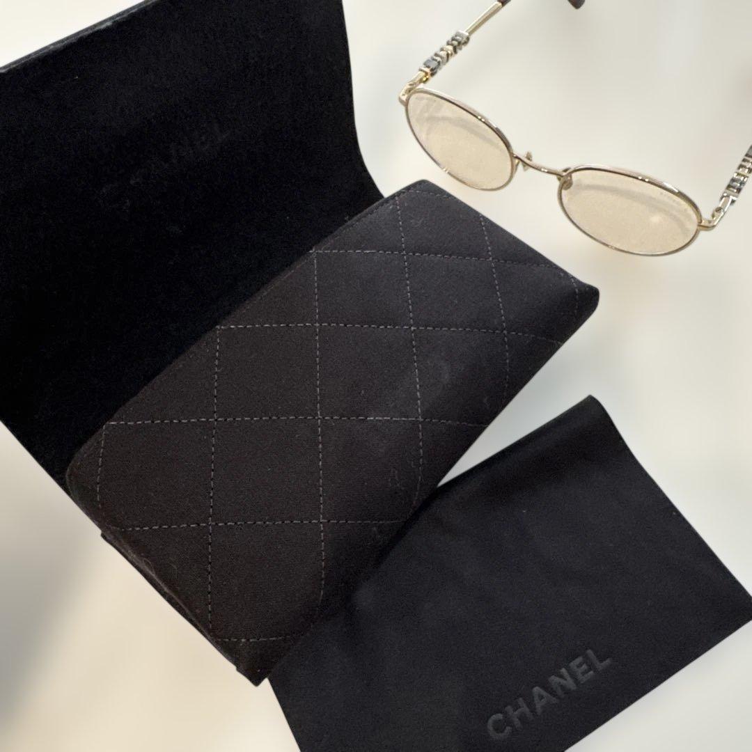 美品CHANEL ゴールドラウンドサングラス　シャネル